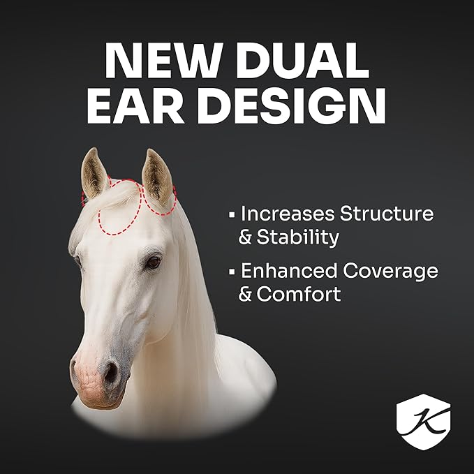 Kensington 90% UV Fly Mask CatchMask UViator - Without Ears & Forelock Freedom Web Trim Size: Medium Color: 2021 - Atlantis
