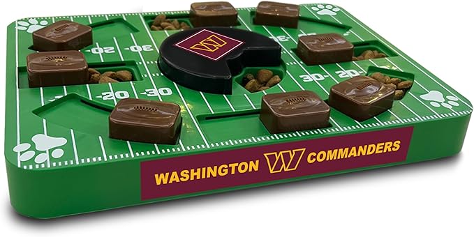 Pets First NFL Washington Commanders Puzzle Toy, Puzzle Treat Dog Toy, Interactive Dog Treat Toy, Dog Puzzle