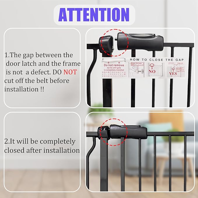 Baby Gates Extra Wide 71.5-76.4 Inch Large Baby Gates for Stairs Tension Pet Dog Gates Indoor for Doorways No Drilling Pressure Mounted Pet Gates for Kids