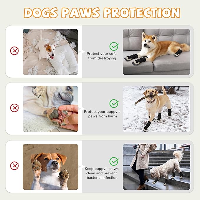 Dog Shoes for Medium Large Size Dogs, Breathable Dog Shoe for Hot Pavement, Dog Booties and Paw Protectors to Prevent Licking, Anti-Slip Dog Boots with Reflective for Summer, Hiking, Snow (Size 3)