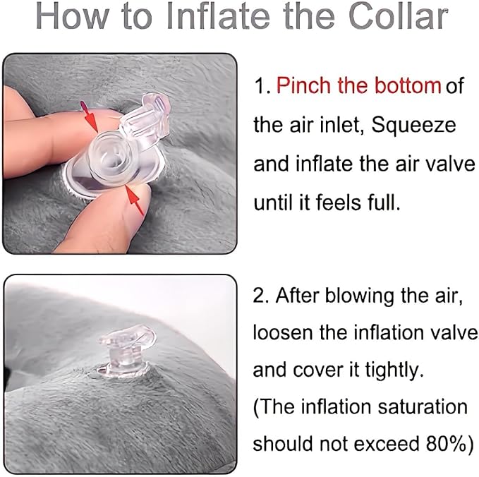 Soft Inflatable Dog Cat Cone Collar โ Pet Recovery & Protective Dog Neck Collar for Small Dogs Cats to Prevent Scratching, Licking