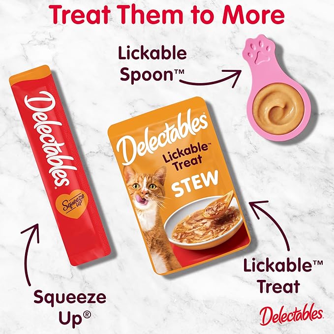Delectables Squeeze Up Creamy Squeezable Puree, Lickable Wet Cat Treats, Grain Free, No Added Fillers, No By-Products, No Added Preservatives, 0.5 Ounces Tube Chicken with Catnip, 32 Tubes Total