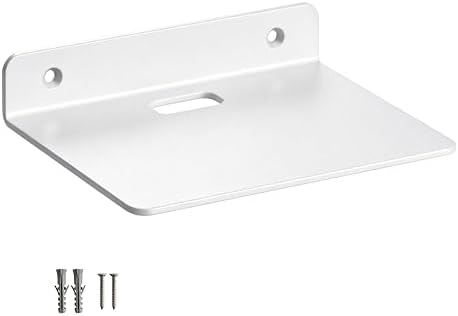 6 Inch White Floating Wall Shelf, Rustproof Aluminum Alloy Wall Mounted Storage by YUjieSTC
