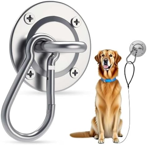 2 Pack Secure Dog Leash Parking Indoor Outdoor, Heavy Duty Stainless Steel by HTNLNF
