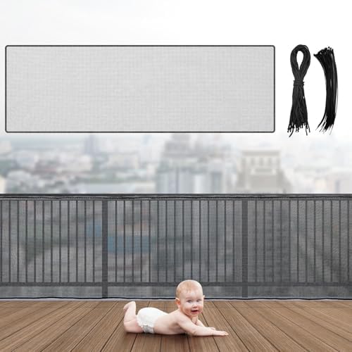 Hosuly Banister Guard Balcony Netting, 6.5 x 3 ft, 1 Set by Hosuly