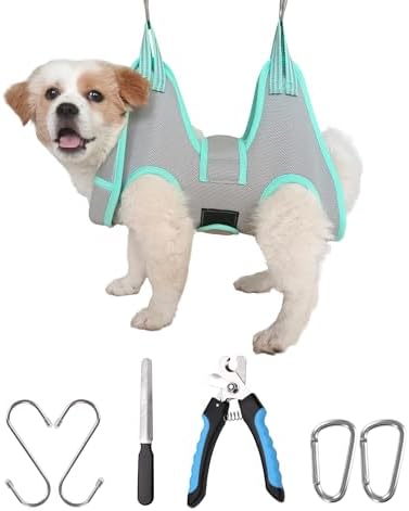 Kkiimatt XS Dog Grooming Hammock Harness, Nail Trimming, Thick Neck Support by Kkiimatt