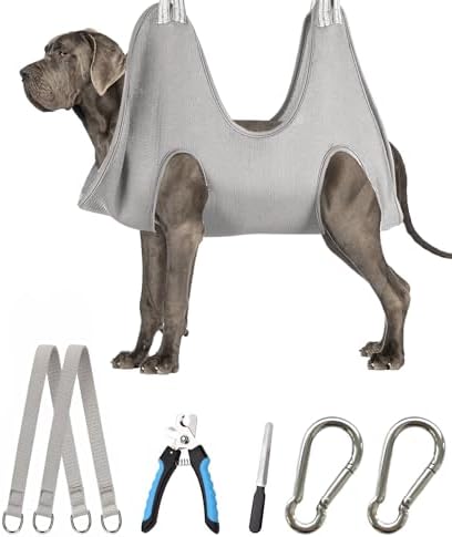Kkiimatt Dog Grooming Hammock Harness, XXX-Large Silver Grey Grooming Sling by Kkiimatt