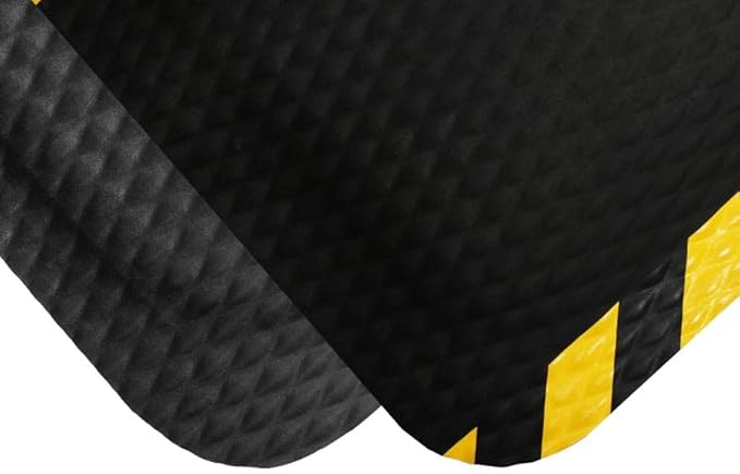 American Floor Mats Hog Heaven 5/8 inch Black & Black Border 2' x 3' Nitrile Backed Anti-Fatigue Comfort Mat