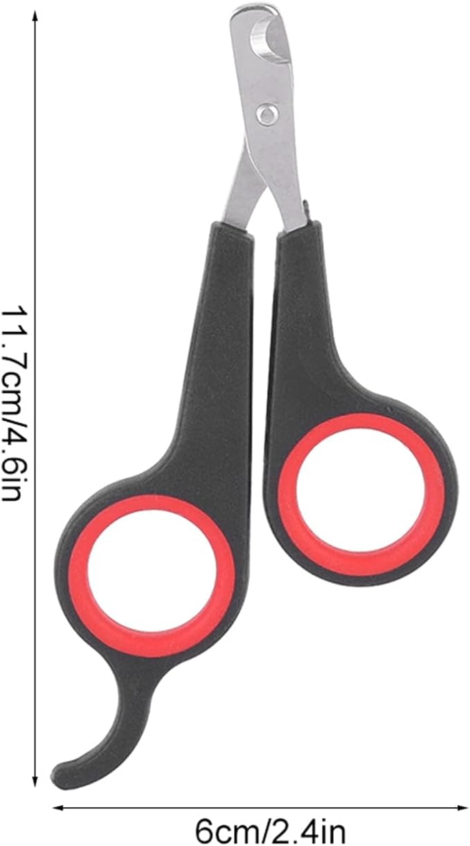 Cat Nail Trimmer, Pet Nail Clippers, Stainless Steel Bird Nail Clippers, Comfortable Cat Nail Cutter, Small Animal Nail Clippers 4.6x2.4In for Bird, Rabbit, Dog, Parrot