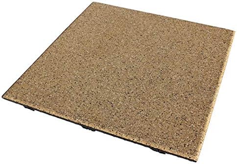 American Floor Mats - Extreme Rubber Gym Tiles - 1 Inch Thick Colorful - Superior Shock and Sound Absorbing - 35% Orange/Grey/White - 2' x 2' Single Tile (Covers 4 Sq Ft)