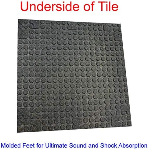 American Floor Mats - Extreme Rubber Gym Tiles - 1 Inch Thick Colorful Rubber Gym Tiles - Superior Shock and Sound Absorbing Tiles - 35% Orange/Grey/White 50 Tile Pack (Covers 200 Sq Ft)