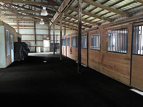 American Floor Mats - Heavy Duty Horse Stall Tiles - Thick, Durable Rubber Flooring - Solid Black, 10' x 12' Set (30 Tiles Total, 0.75" Thick)