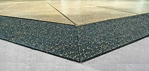 American Floor Mats - Rubber Gym Tiles - 1 Inch Thick - Sound Absorbing - 35% Red/Grey/White 4 Tile Pack (Covers 16 Sq Ft)