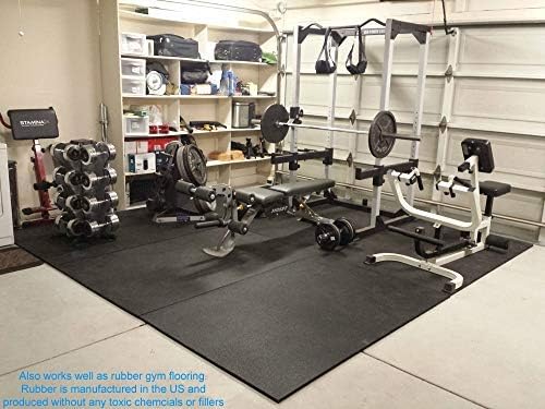 American Floor Mats - Heavy Duty Stall Tiles - Stable/Horse Tiles - Thick, Durable Rubber Flooring Solid Black 1 Center Tile 3/4" Thick