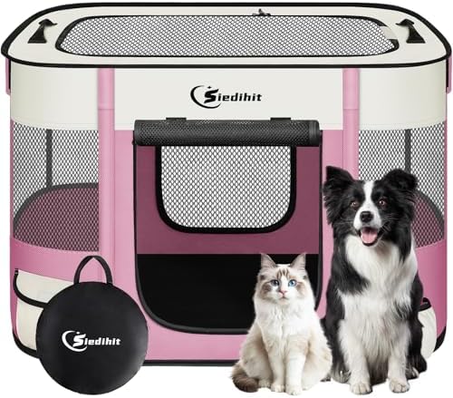 Siedihit 31" Dog Playpen, Cat Puppy Pen, Pet Portable Crate Indoor Outdoor by Siedihit