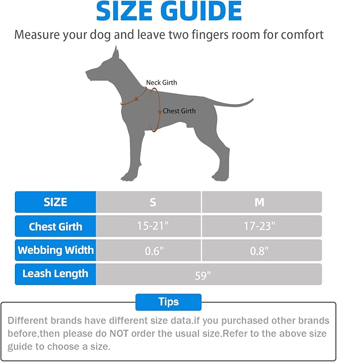 PUPTECK No Pull Dog Harness Soft Adjustable Basic Nylon Step in Puppy Vest Outdoor Walking with Leash Medium