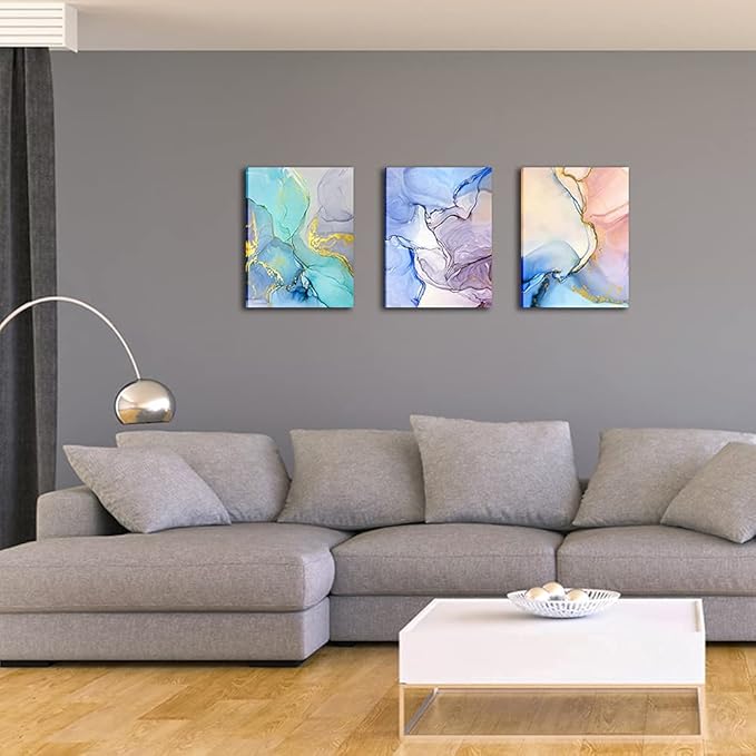 Abstract Wall Decor For Living Room Canvas Wall Art Paintings For Bedroom Colorful Color Abstract Wall Artworks Pictures For Office Kitchen Decoration Bathroom Home Decorations Art 3 Piece 16x24 Inch