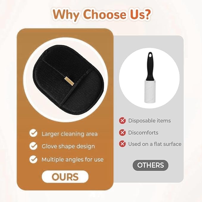 2025 Upgraded Pet Hair Removal Glove |Double-Sided – Reusable Grooming & Bathing Glove for Dogs and Cats |Soft Silcone Touch |Easy Deshedding and Cleaning Mitt (Black, 10 PCS)