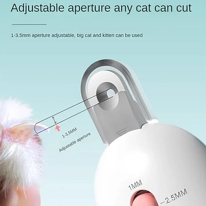 Celery Pets Nail Clippers, Adjustable Claw Clippers for Cats, Round-Hole Trimmer with Dust Storage, Safe Pet Claw Clipper Grooming Tool, Adjustable Nail Cutter for Small Large Cat/Dog (Pink+Blue)