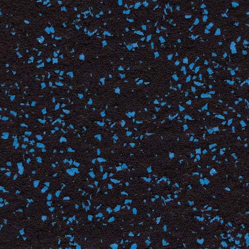 American Floor Mats - Extreme Rubber Gym Flooring - 1 Inch Thick Colorful Rubber Tiles - Superior Shock & Sound Absorbing - 10% Blue, 100 Tile Pack (Covers 400 Sq Ft)