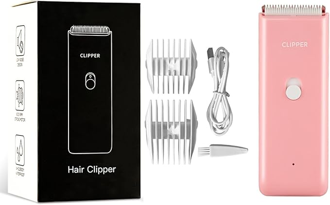 Dog Clippers,Quiet Washable USB Rechargeable Cordless Dog Grooming Kit,Electric Pets Hair Trimmers Shaver Shears for Dogs and Cats Pink