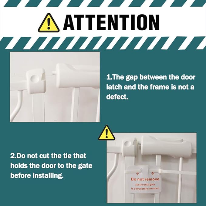ALLAIBB Extra Wide Pressure Mounted Baby Gate Walk Through Child Kids Safety Toddler Tension White Long Large Pet Dog Gates with Extension for doorways Kitchen (48.03-52.76"/122-134cm)