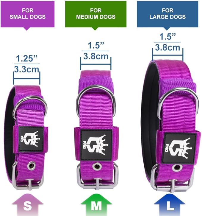 TSPRO Tactical Dog Collar 1.5 Inch Wide Thick Dog Collars with Heavy Duty Metal Buckle, Durable, Strong, Adjustable for Medium to Large Dogs (Camo Khaki M)