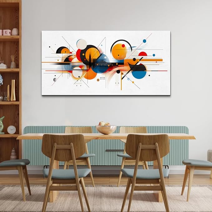 hyidecorart Large Wall Decorations For Living Room Wall Art For Bedroom Line Color Block Abstract Pictures Artwork Hang Pictures For Office Decor Hotel Canvas Prints Art Modern Home Decorations
