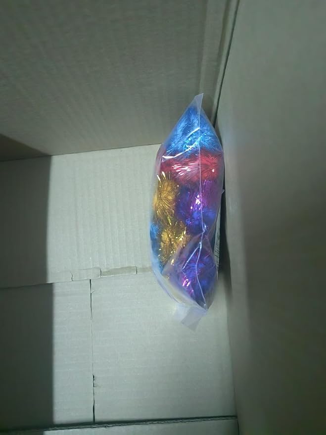 20 Pack 2 Inches Sparkle Balls for Cats, Large Size, Glitter Pom Poms Fuzzy Balls for Cats, Kitten Indoor Assorted Color Random