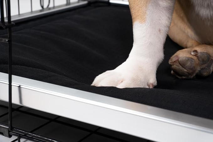 K9 Ballistics Chew Proof Armored Padded Dog Crate Bed, Virtually Indestructible, Legs Included (Sandstone, Small (29" L x 18" W x 4.5" H))