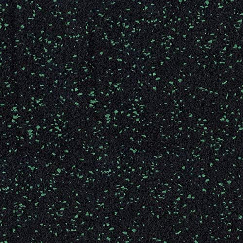American Floor Mats 1/4in (7mm) Thick 10% Green 4' x 6' Heavy Duty Rubber Rolls, Protective Exercise Mats, Home Gym Rubber Flooring