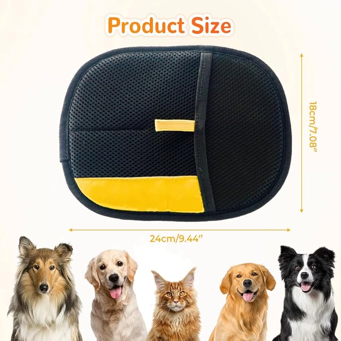 2025 Upgrade Pet Hair Remover Gloves, Reusable Cat Dog Grooming Gloves Pet Hair Remover Electrostatic Gloves, Premium Efficient Pet Hands on for Dogs, Cats & Horses with Long and Short Hair Fur (3)