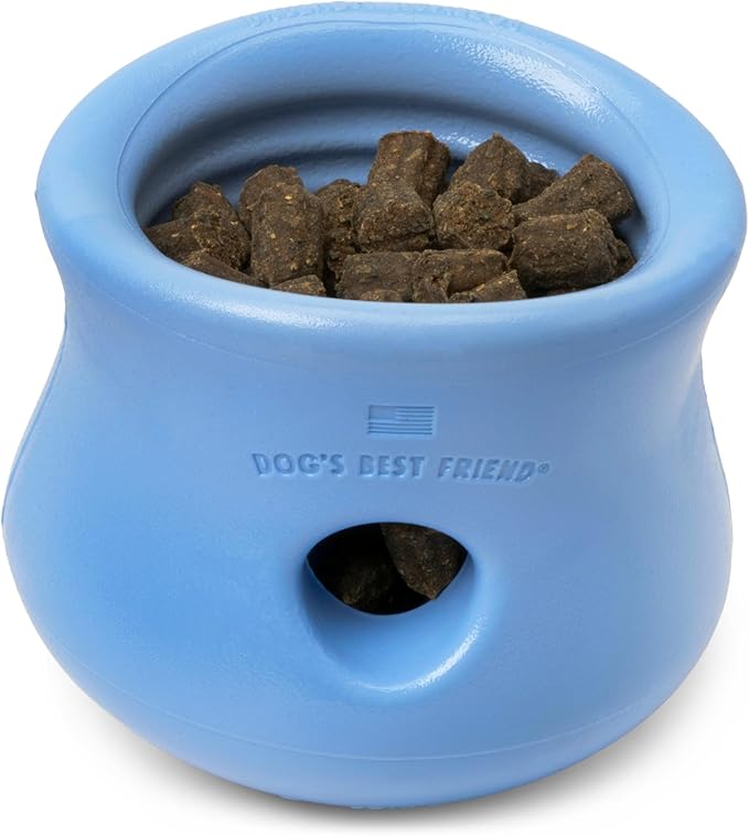 WEST PAW Zogoflex Limited Edition Toppl Treat Dispensing Dog Toy Puzzle – Interactive Chew Toys for Dogs – Dog Toy for Moderate Chewers, Fetch, Catch – Holds Kibble, Treats, X-Large 4.75", Periwinkle