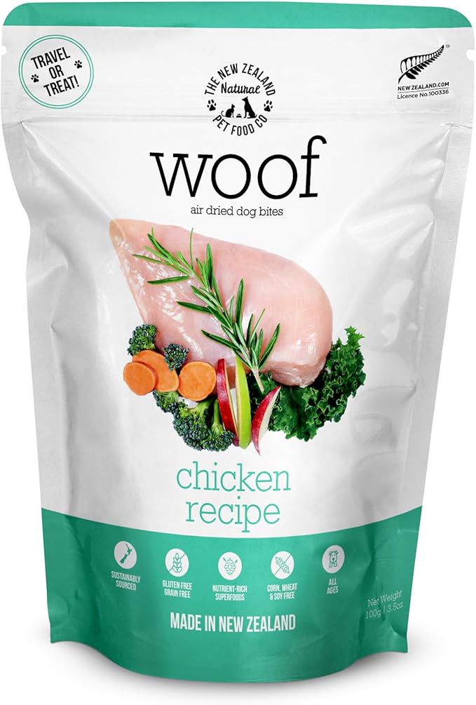 Air Dried Dog Food, Toppers for Dry Food, High Protein, Natural Dog Food, Limited Ingredient Recipe Chicken, 3.5 oz