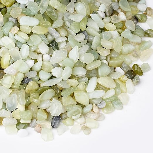 2.5 lbs Jade Pebbles for Indoor Plants, 1/5 Inch Succulent and Cactus Pebbles, Decorative Gravel for Vases, Bamboo,Terrarium, Crafts, Cactus
