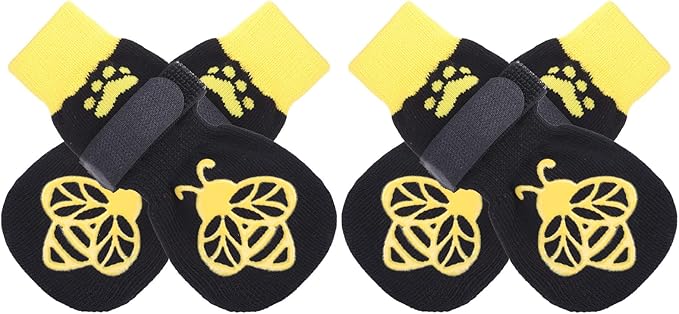EXPAWLORER Anti Slip Dog Socks to Prevent Licking Paws, Dog Shoes for Hot Pavement, Dog Booties for Small Medium Large Senior Dogs, Traction Control Dog Boots & Paw Protectors for Hardwood Floors