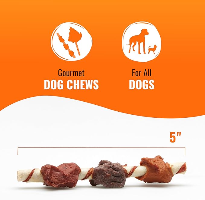 Good'n'Fun Triple Flavored Rawhide Kabobs for Dogs 3 Pound (Pack of 4)