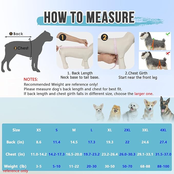 Lukovee Recovery Suit for Dogs, Zipper-On Onesie for Female Male Dog, Abdominal Wounds Cone E-Collar Alternative, Prevent Licking Spay (3XL, Dark Blue)