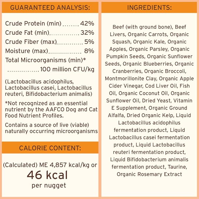 Primal Freeze Dried Raw Dog Food Nuggets, Beef, Complete & Balanced Meal, Also Use as Topper or Treat, Premium, Healthy, Grain Free, High Protein Raw Dog Food, 5.5 oz