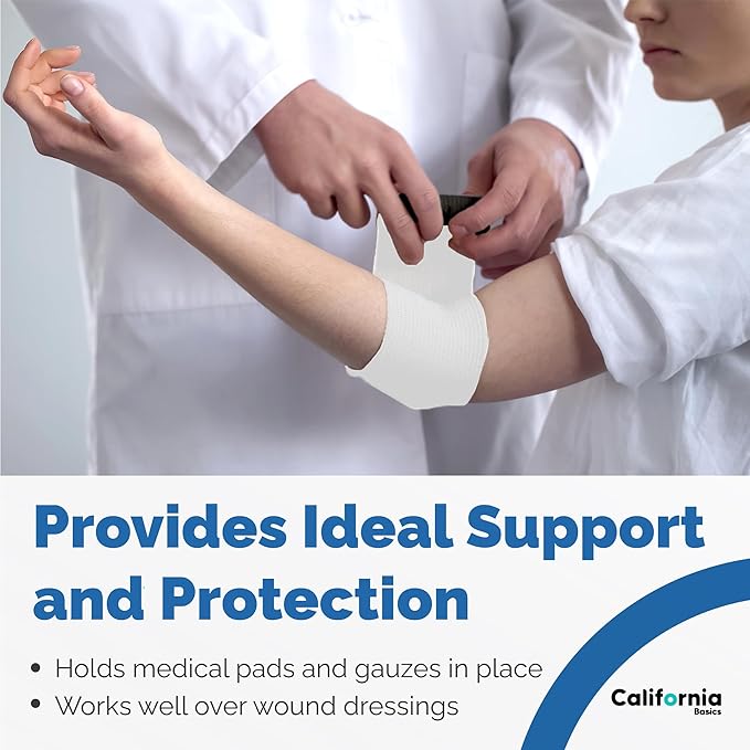 Self-Adhesive Bandage Wrap - Suitable for All Sports - Breathable Athletic Tape for Wrists - Knee and Ankle - Self Adhesive Bandage- 2 Inch- 24 Pack - White