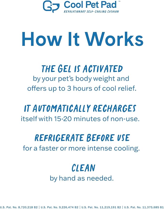 The Green Pet Shop Cool Pet Pad - Large, Disney’s Stitch - Self-Cooling, Pressure Activated Mat for Dogs & Cats from 46-80 lbs - Non-Toxic Gel, No Water Needed