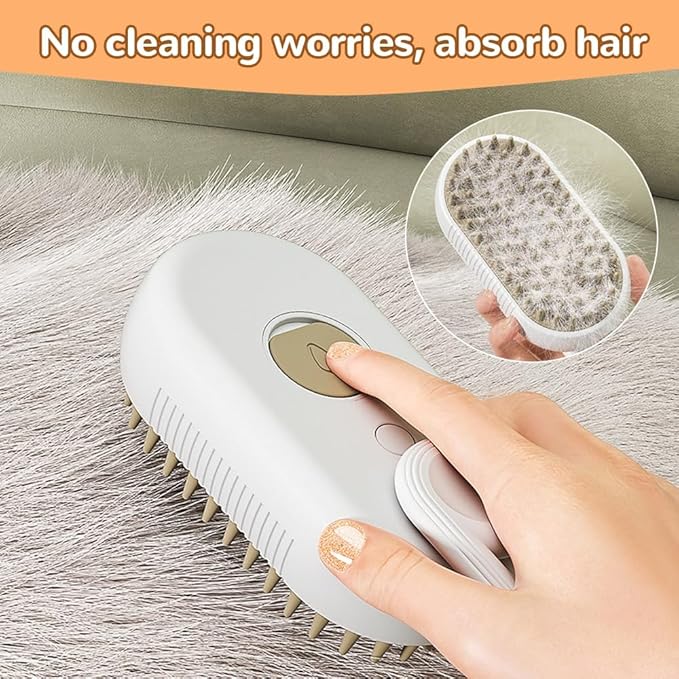 Cat Steam Brush 2025 New Pet Steam Groomer Comb, Painless Grooming Massage, 3 In 1 Water Brush for Cats Dogs (Mix)
