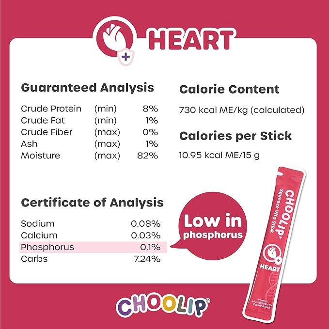 Grab & Go Squeeze Vita Stick Lickable Treats for Dogs & Cats. 49 Heart Support Sticks with Essential multivitamins. Soft and Tasty Paste for All Life Stages, Supporting Heart Health