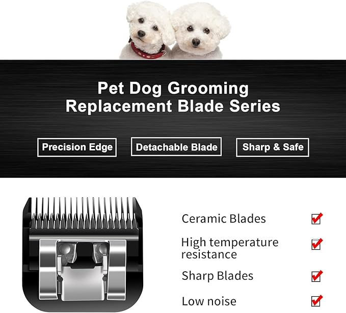 30 Blades Dog Grooming Blades Compatible with Andis/Oster A5/Wahl KM-10 Series Dog Clippers,Detachable Clipper Replacement Blade,Black,(30#/3PC)