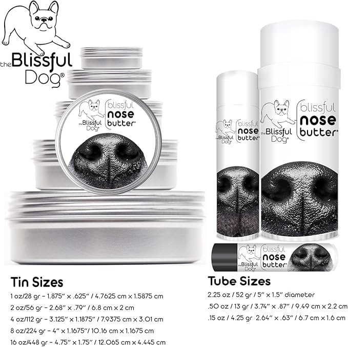 The Blissful Dog Staffordshire Pitbull Terrier Unscented Nose Butter - Dog Nose Butter, 8 Ounce