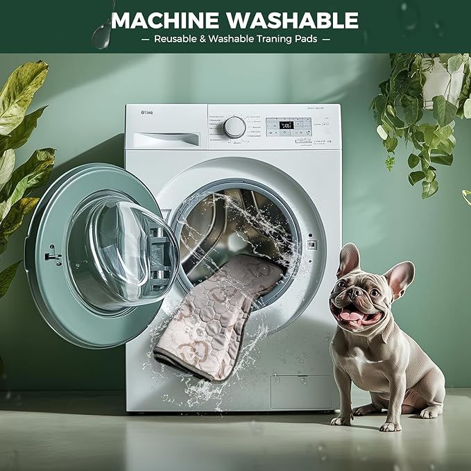 FXW Washable Pee Pads for Dogs, Puppy Pads with Super Absorbent, Specifically Designed for 24inch Cages, 23" × 17" Rectangle, Khaki, 1 Pack