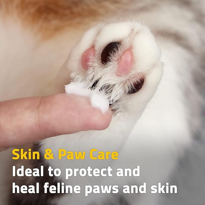 PetO'Cera Cat Cream - Hair Loss & Itch Relief for Hot Spots, Rashes, Allergies & Dry Skin - Soothing Moisturizer for Paws, Face & Body - pH Balanced & Lick-Safe Formula for Cats, Bundle 2.7oz