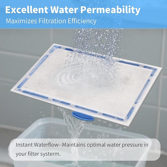 4 Packs Small Aquarium Filter Cartridges Replacement Filter Pad Compatible with QuietFlow E Internal Power Filter 10 and 1/2.5/5 Gallon Minibow Aquarium Filters