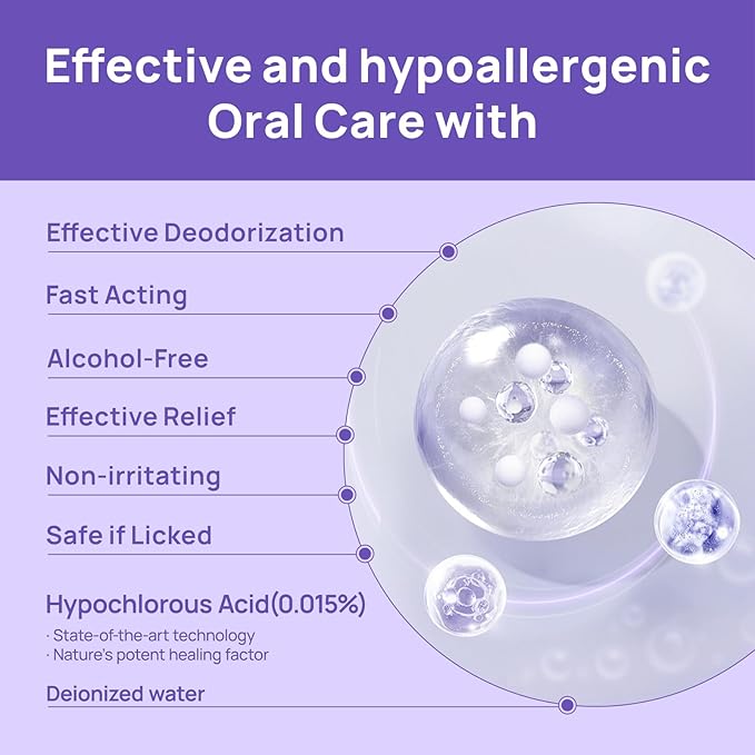 HICC PET Dog Dental Care Spray, Vet-Recommended Dog Breath Freshener, Soothing Bad Breath Caused by Plaque and Red Gums for Dogs & Cats, Dog Gingivitis Treatment and Prevent Oral Infections, 5.1 Fl Oz