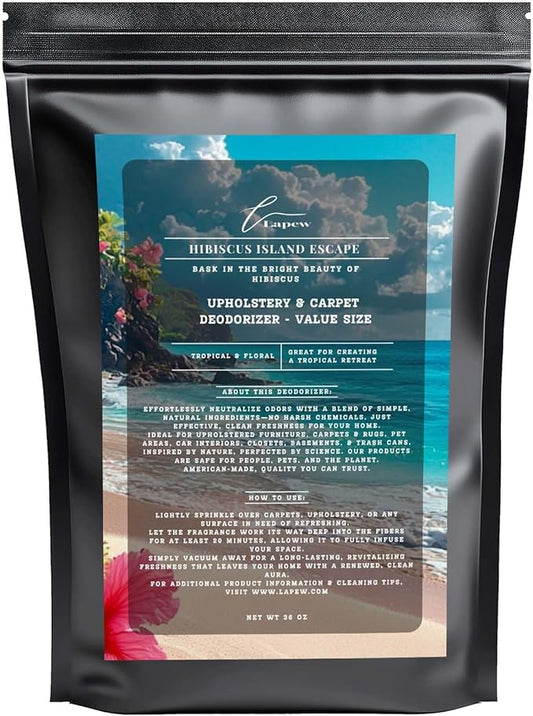 Hibiscus Island Escape Carpet Freshener Powder Refill 36 oz | Powerful Odor Eliminator for Home | Upholstery Deodorizer | Carpet Deodorizer | Pet Urine | Cat Litter Box